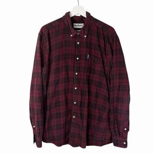 Barbour Country Check 7 Tailored Fit Shirt Men’s Large Flannel Red Plaid $120